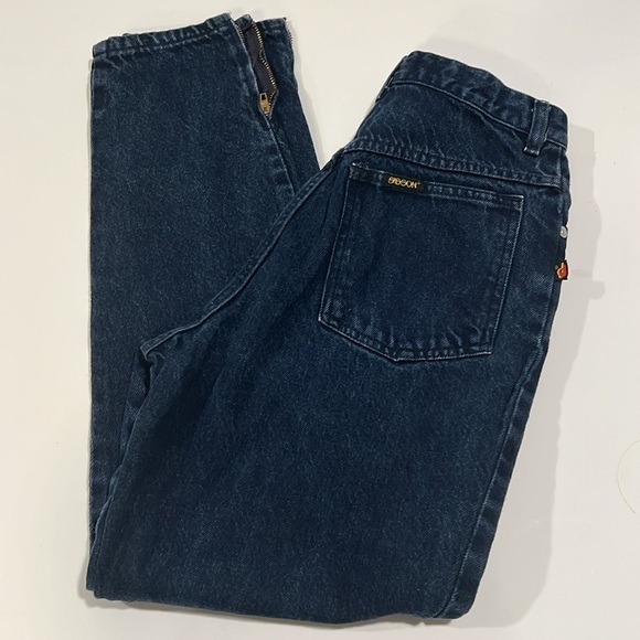 Sasson - vintage, dark wash, high rise ankle, jeans - Picture 6 of 9